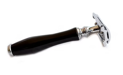 Classic Samurai Safety Razor Chrome Finish Black Handle