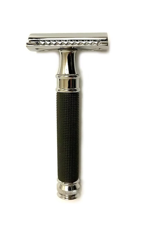Classic Samurai Safety Razor Black Chrome Finish