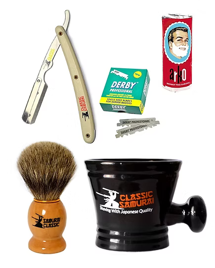 Classic Samurai Men Premium Shaving Set 3