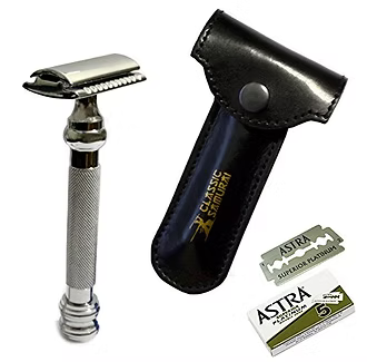 Classic Samurai Safety Razor Chrome Finish