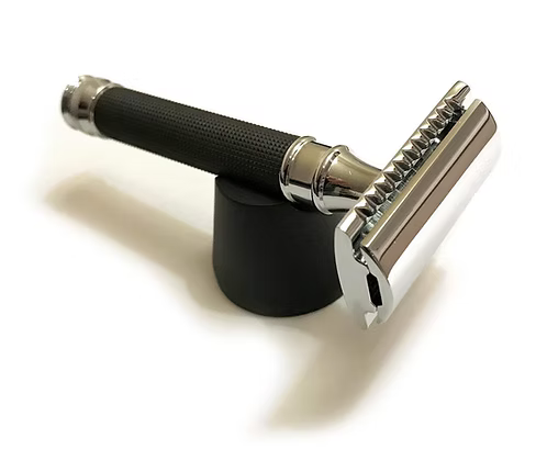 Classic Samurai Safety Razor Black Chrome Finish