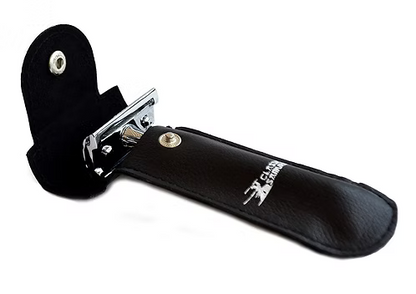Classic Samurai Safety Razor Chrome Finish Black Handle