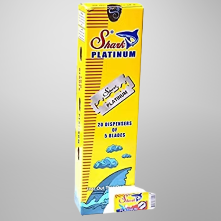 Shark Platinum 20 Dispensers of 5 Double Edge Blades 100