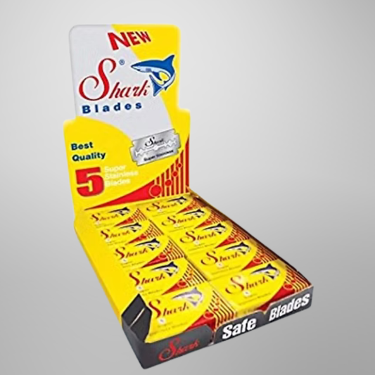 100 New Shark Super Stainless Steel Double Edge Blades