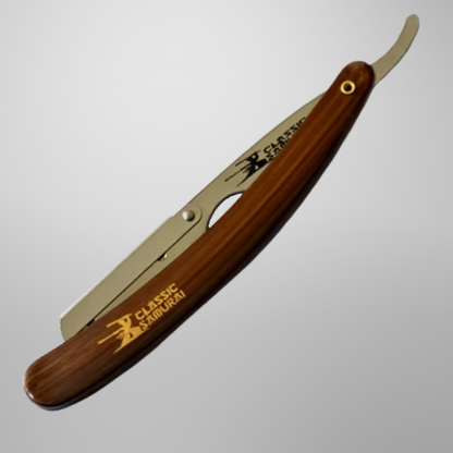 Classic Samurai Razor Holder Wooden Handle