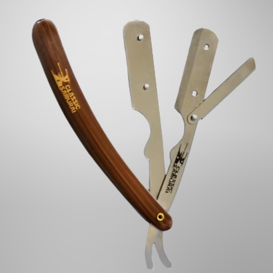 Classic Samurai Razor Holder Wooden Handle