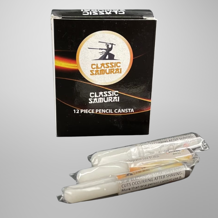 Classic Samurai Styptic Pencil – 12 Piece Canister